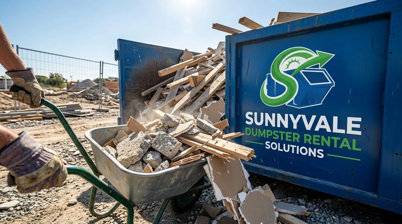 15 yard dumpster used for a renovation in Sunnyvale, CA